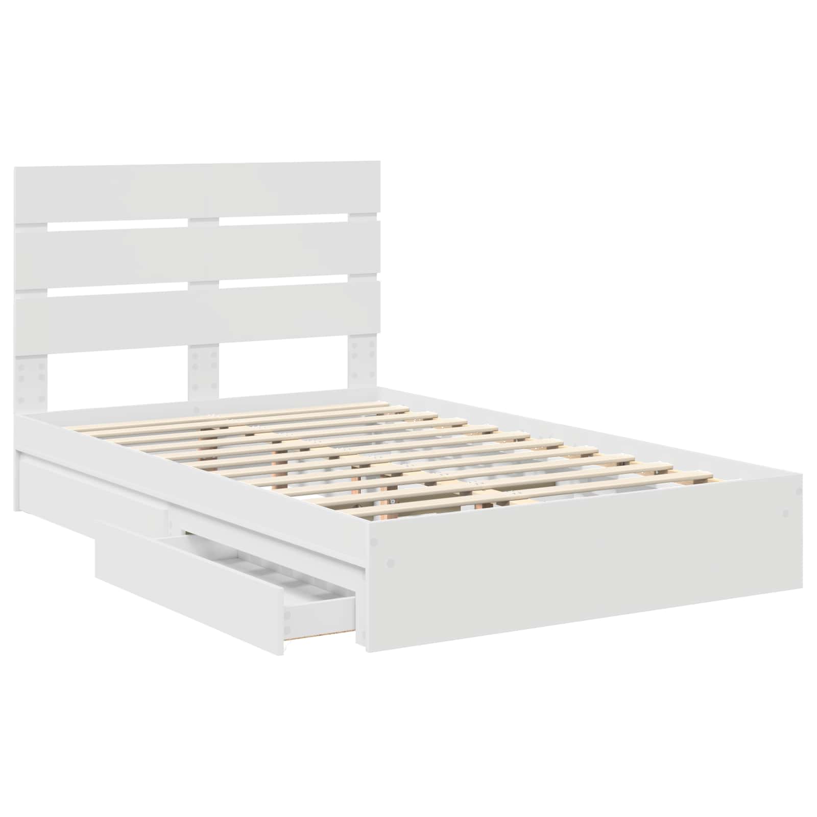 Letto con Contenitore Bianco 120 x 200 cm Legno multistrato 3411908