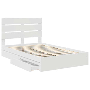 Letto con Contenitore Bianco 120 x 200 cm Legno multistrato 3411908