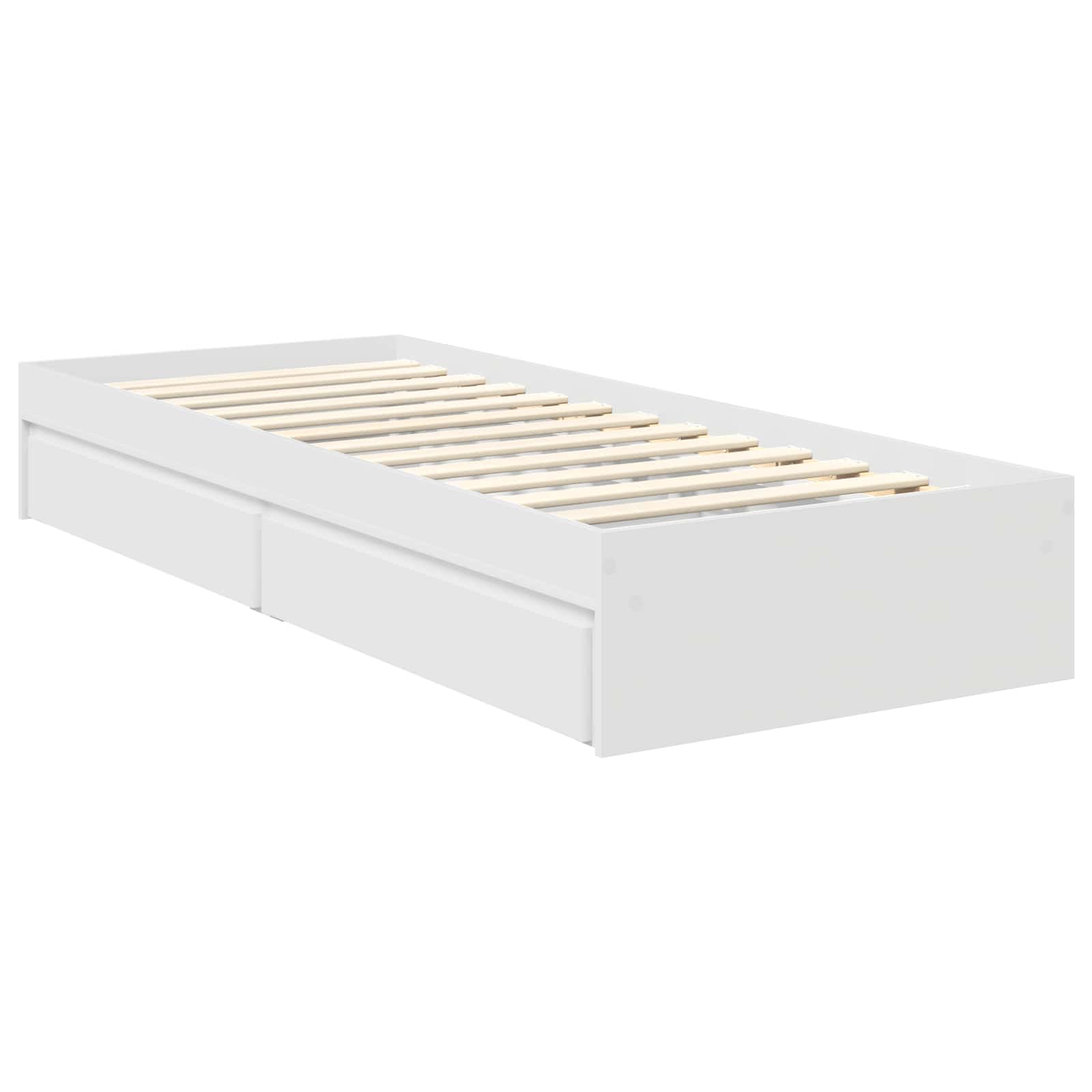 Letto con Contenitore Bianco 120 x 200 cm Legno multistrato 3411908
