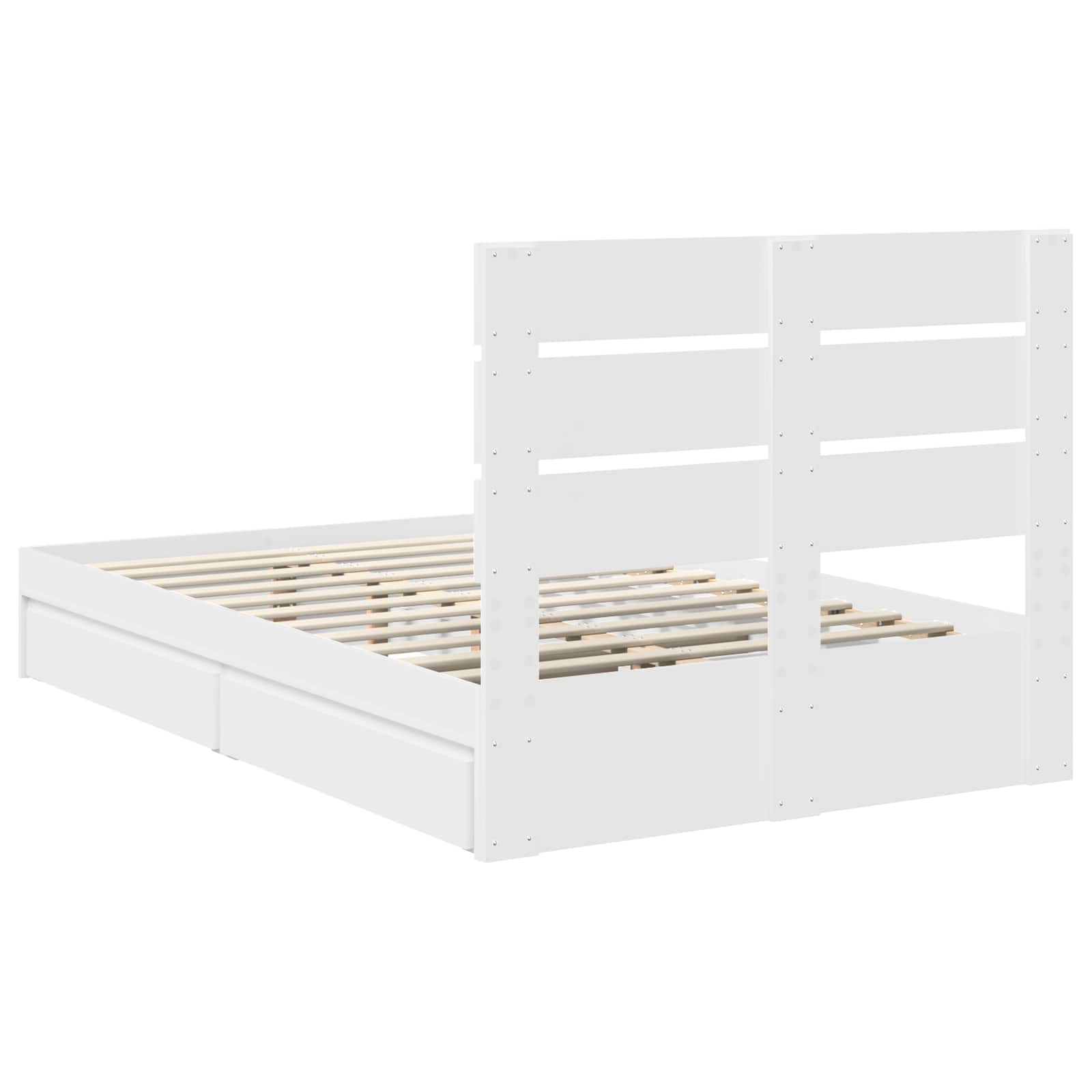 Letto con Contenitore Bianco 120 x 200 cm Legno multistrato 3411908