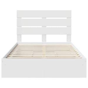 Letto con Contenitore Bianco 120 x 200 cm Legno multistrato 3411908