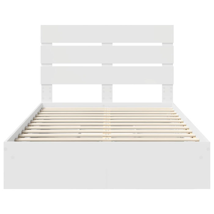 Letto con Contenitore Bianco 120 x 200 cm Legno multistrato 3411908