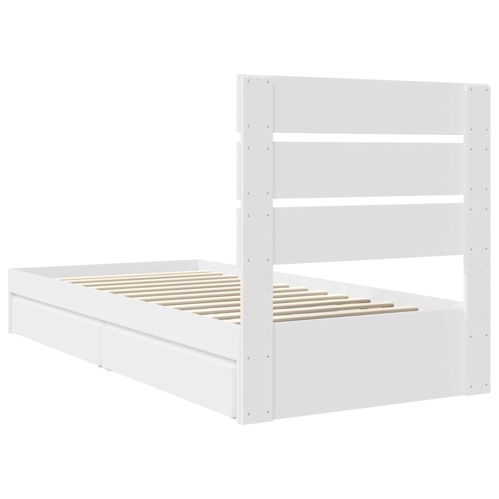 Letto con Contenitore Bianco 75 x 190 cm Legno multistrato 3411933