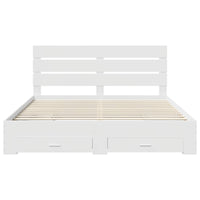 Struttura del letto Bianco 200 x 200 cm Legno multistrato 3411938