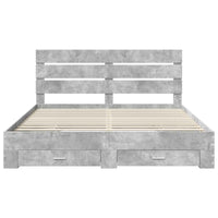 Struttura del letto con cassetto Grigio cemento 200 x 200 cm 3411940