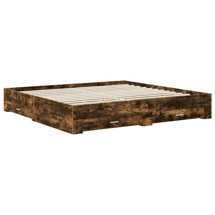 Struttura del letto con cassetto Grigio Sonoma 200 x 200 cm 3411942