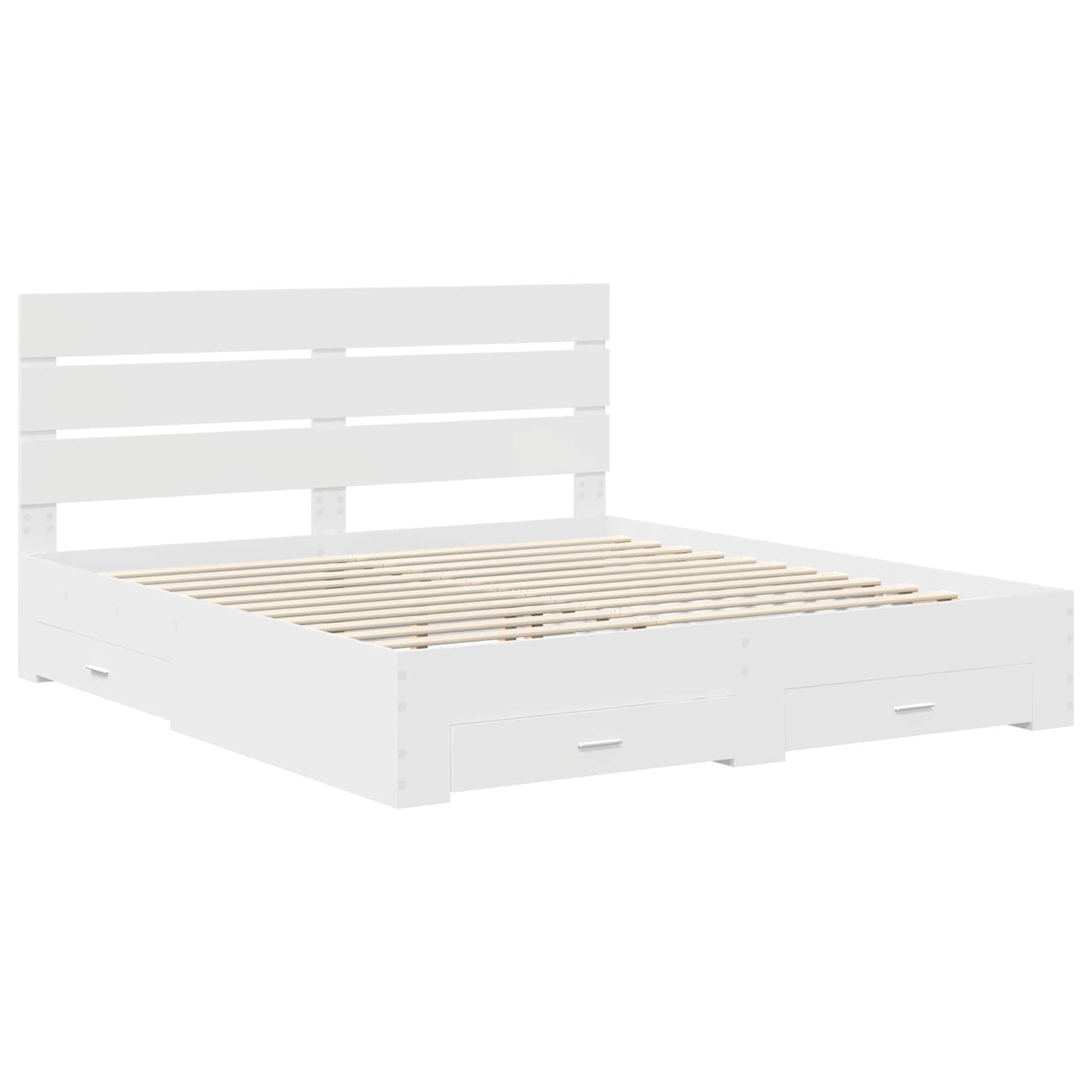 Struttura del letto Bianco 180 x 200 cm Legno multistrato 3411943