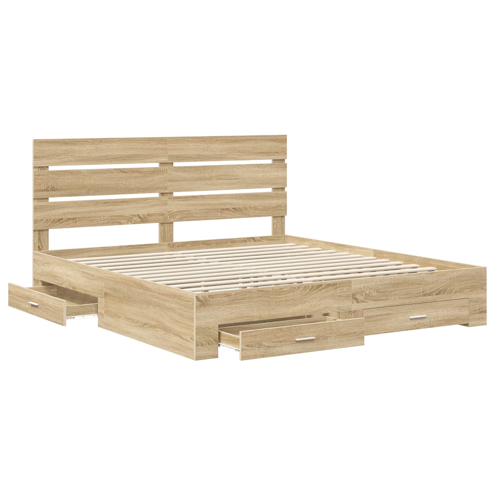 Struttura del letto con cassetto Rovere Sonoma 180 x 200 cm 3411945
