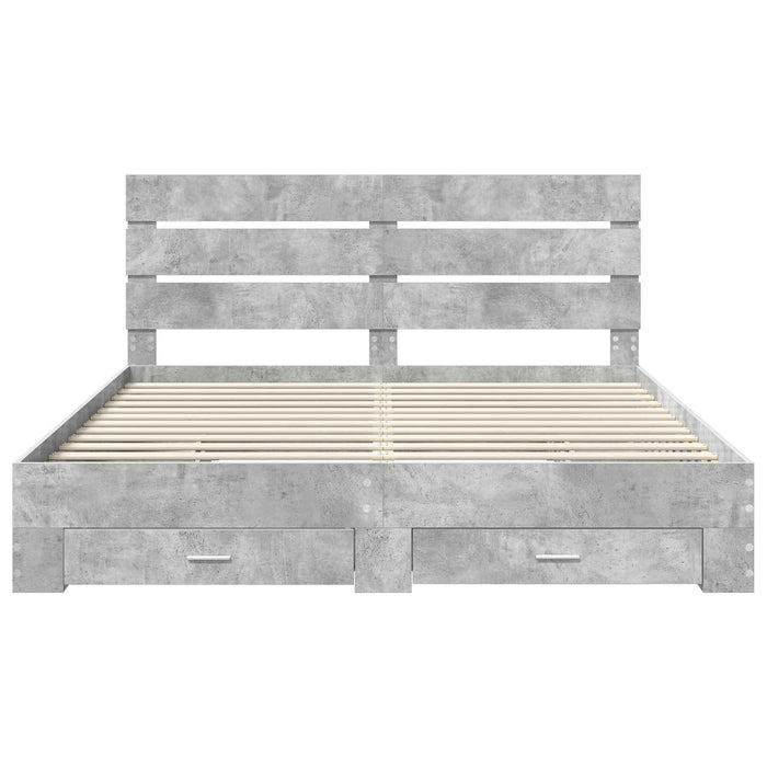 Struttura del letto con cassetto Grigio cemento 180 x 200 cm 3411946
