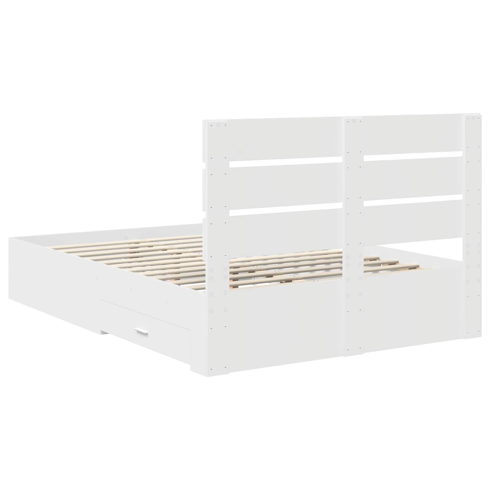 Struttura del letto Bianco 150 x 200 cm Legno multistrato 3411959