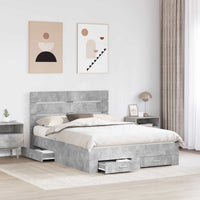 Struttura del letto con cassetto Grigio cemento 150 x 200 cm 3411961