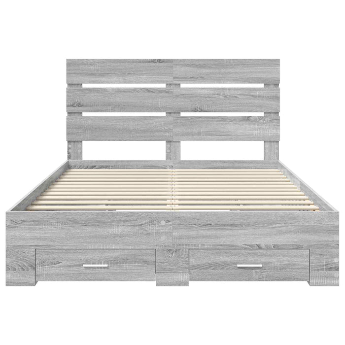 Struttura del letto con cassetto Grigio Sonoma 140 x 200 cm 3411969