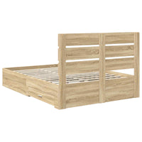 Struttura del letto con cassetto Rovere Sonoma 140 x 190 cm 3411974