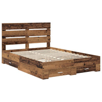 Struttura del letto con cassetto Legno vecchio 140 x 190 cm 3411978