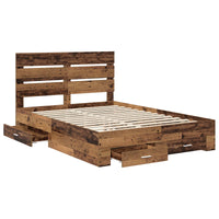 Struttura del letto con cassetto Legno vecchio 140 x 190 cm 3411978