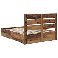 Struttura del letto con cassetto Legno vecchio 140 x 190 cm 3411978