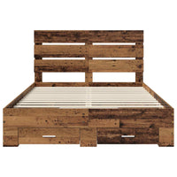 Struttura del letto con cassetto Legno vecchio 140 x 190 cm 3411978