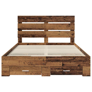Struttura del letto con cassetto Legno vecchio 140 x 190 cm 3411978