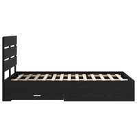 Struttura del letto Rovere Nero 135 x 190 cm Legno multistrato 3411981