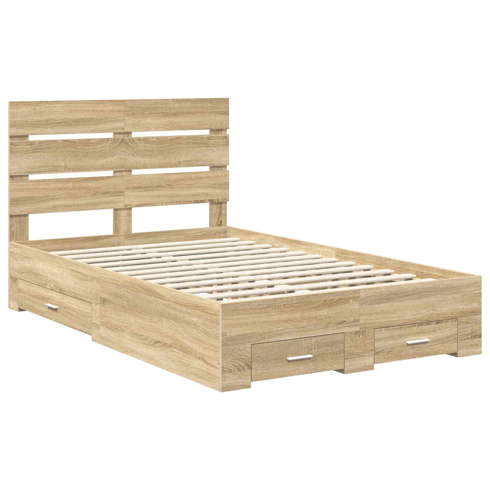 Struttura del letto con cassetto Rovere Sonoma 135 x 190 cm 3411982