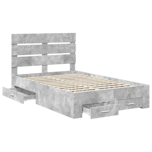 Struttura del letto con cassetto Grigio cemento 120 x 200 cm 3411991