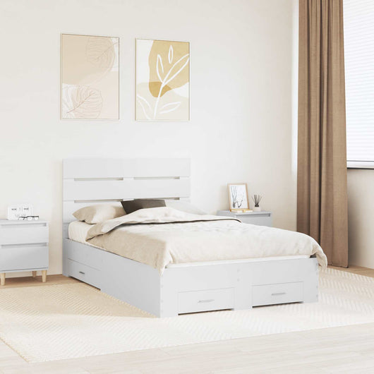 Struttura del letto Bianco 120 x 190 cm Legno multistrato 3411996