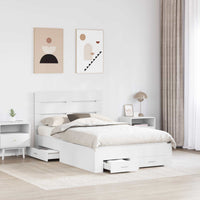 Struttura del letto Bianco 120 x 190 cm Legno multistrato 3411996