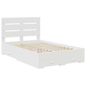 Struttura del letto Bianco 120 x 190 cm Legno multistrato 3411996