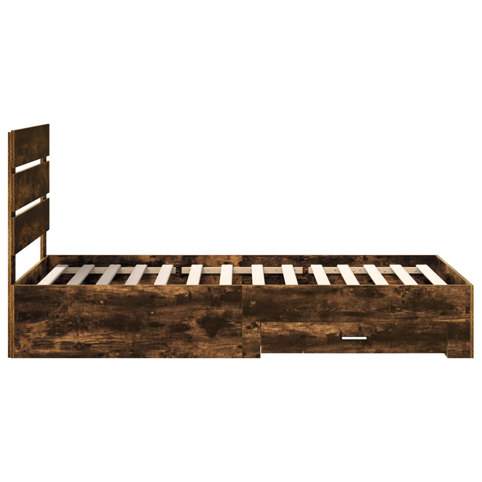 Struttura del letto Rovere fumé 100 x 200 cm Legno multistrato 3412008