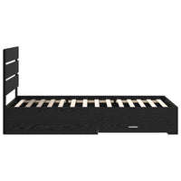 Struttura del letto Rovere Nero 90 x 190 cm Legno multistrato 3412021