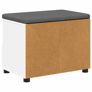 Panca per ingresso con cuscino Bianco 60 x 38 x 46 cm 891448