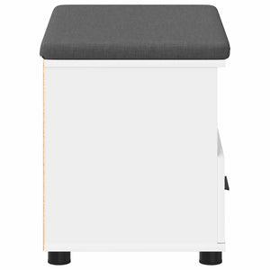 Panca per ingresso con cuscino Bianco 60 x 38 x 46 cm 891448