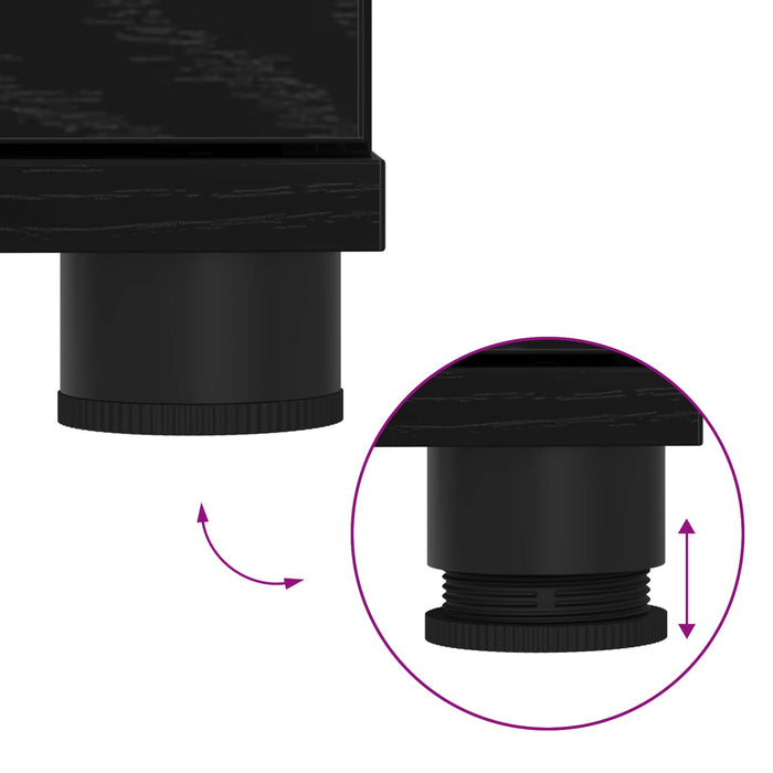 Panca per ingresso con cuscino Rovere Nero 60 x 38 x 46 cm 891449