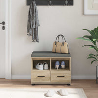 Panca per ingresso con cuscino Rovere Sonoma 60 x 38 x 46 cm 891450