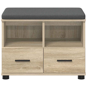 Panca per ingresso con cuscino Rovere Sonoma 60 x 38 x 46 cm 891450
