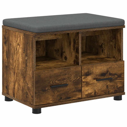 Panca per ingresso con cuscino Rovere fumé 60 x 38 x 46 cm 891452