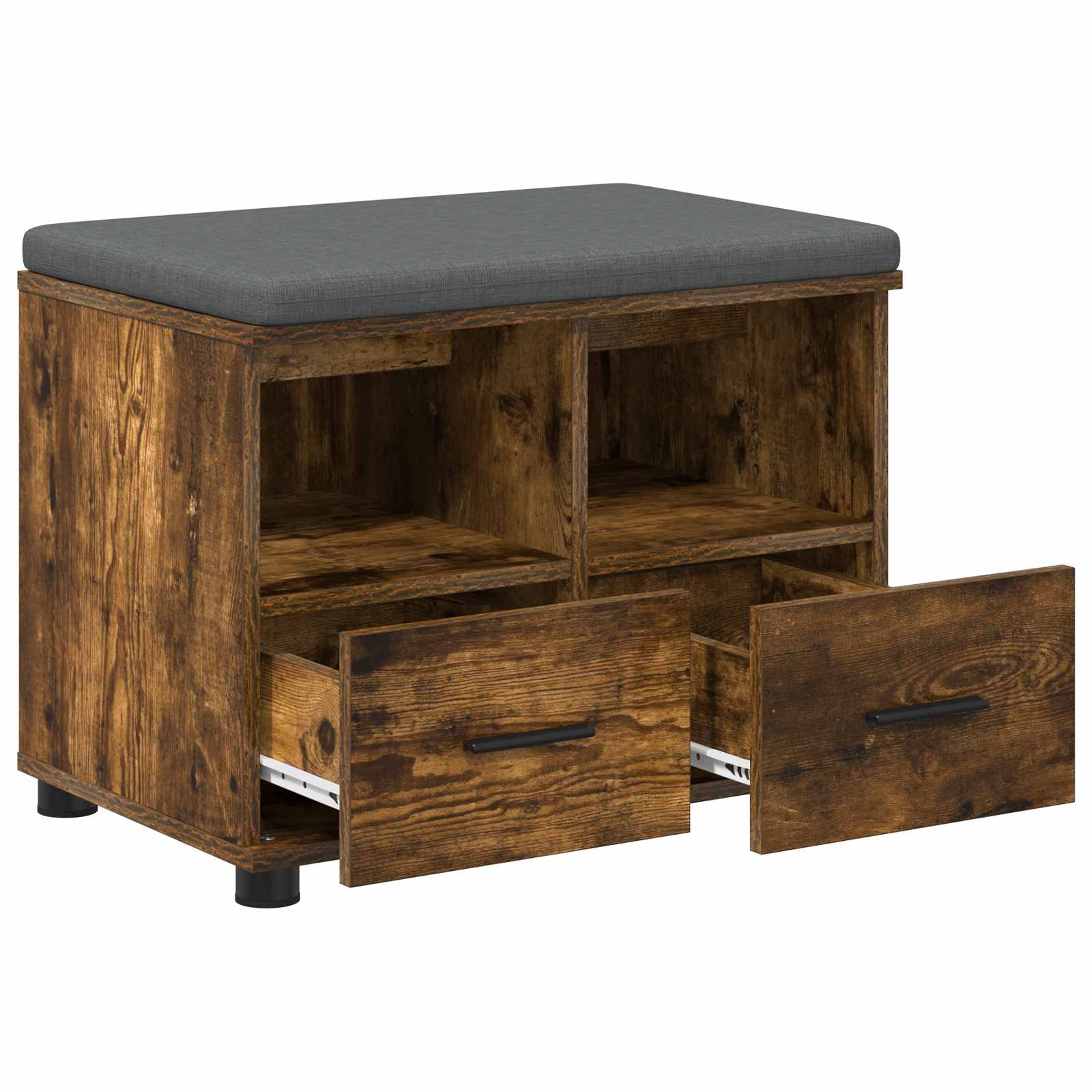 Panca per ingresso con cuscino Rovere fumé 60 x 38 x 46 cm 891452