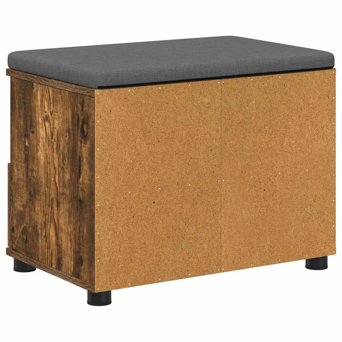 Panca per ingresso con cuscino Rovere fumé 60 x 38 x 46 cm 891452