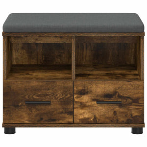 Panca per ingresso con cuscino Rovere fumé 60 x 38 x 46 cm 891452