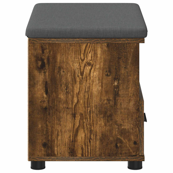 Panca per ingresso con cuscino Rovere fumé 60 x 38 x 46 cm 891452