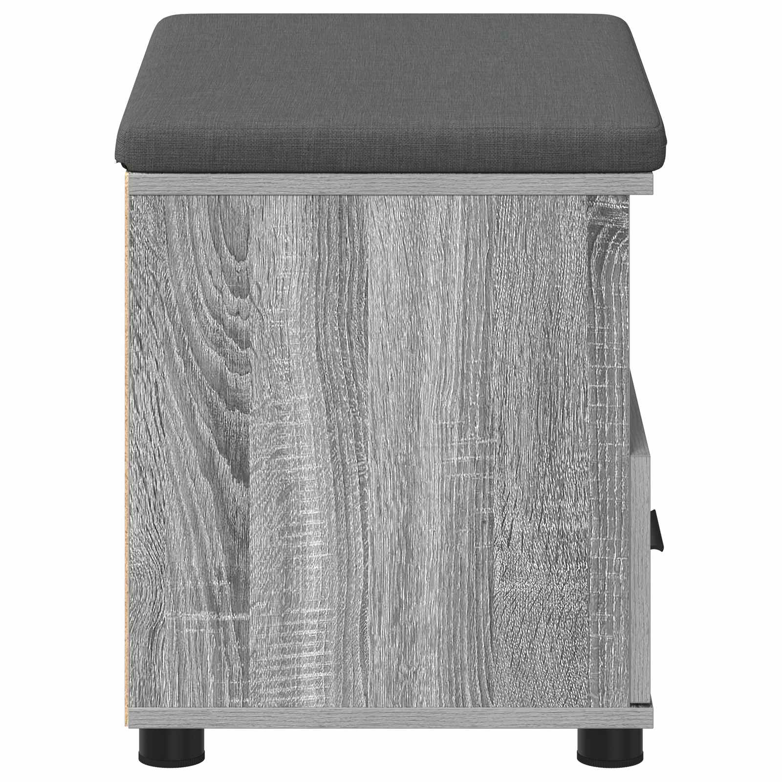 Panca per ingresso con cuscino Grigio Sonoma 60 x 38 x 46 cm 891453