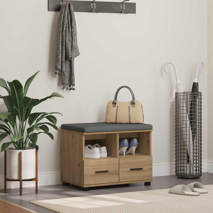 Panca per ingresso Rovere artigianale 60 x 38 x 46 cm 891455