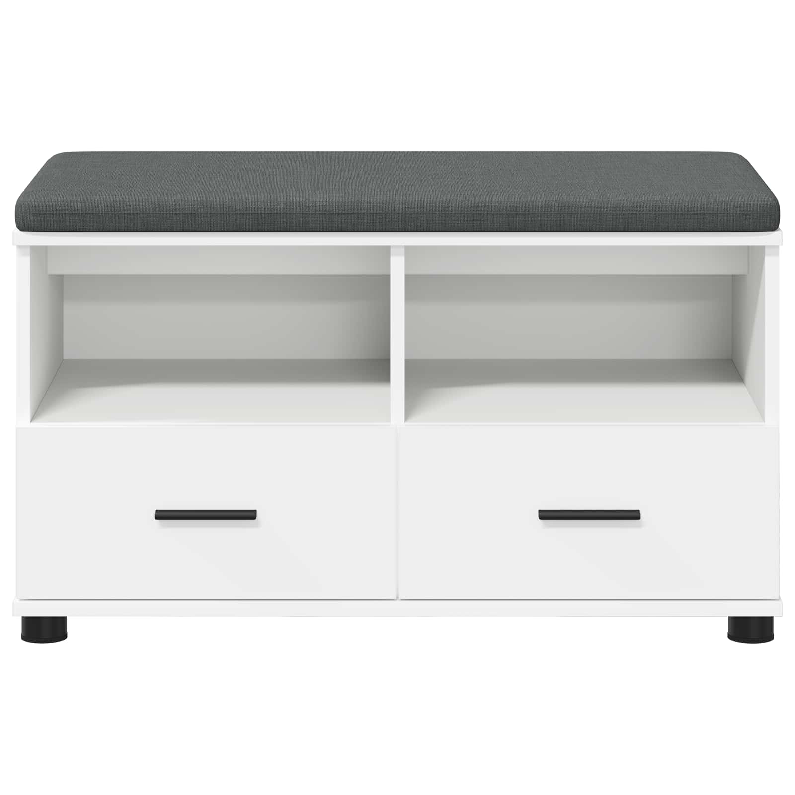 Panca per ingresso con cuscino Bianco 80 x 38 x 46 cm 891456