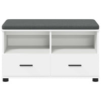 Panca per ingresso con cuscino Bianco 80 x 38 x 46 cm 891456