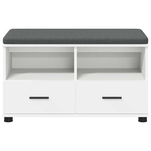 Panca per ingresso con cuscino Bianco 80 x 38 x 46 cm 891456