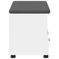 Panca per ingresso con cuscino Bianco 80 x 38 x 46 cm 891456