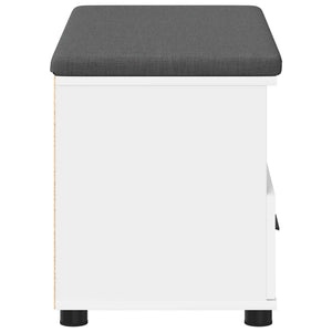 Panca per ingresso con cuscino Bianco 80 x 38 x 46 cm 891456