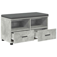 Panca per ingresso con cuscino Grigio cemento 80 x 38 x 46 cm 891459