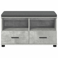 Panca per ingresso con cuscino Grigio cemento 80 x 38 x 46 cm 891459