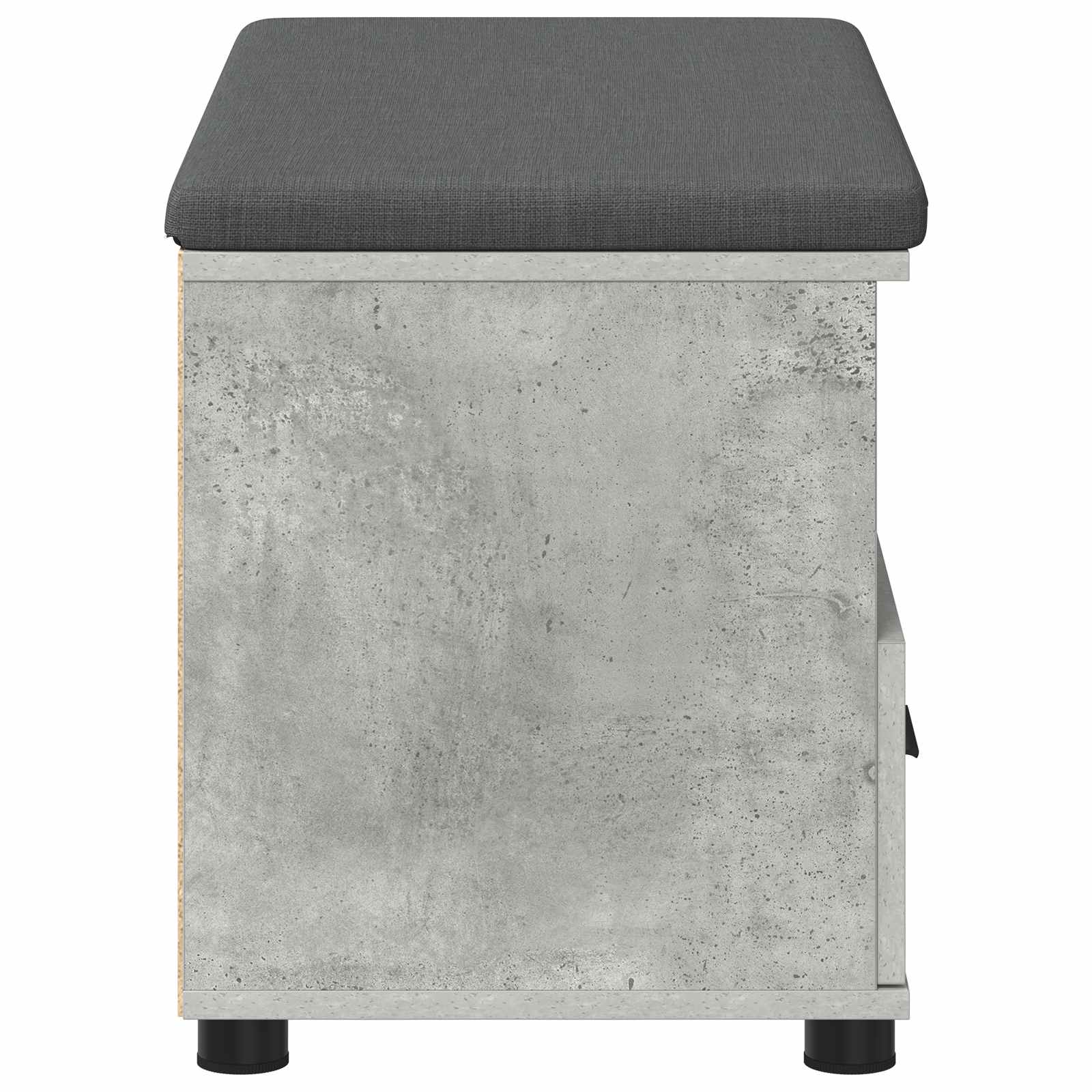 Panca per ingresso con cuscino Grigio cemento 80 x 38 x 46 cm 891459